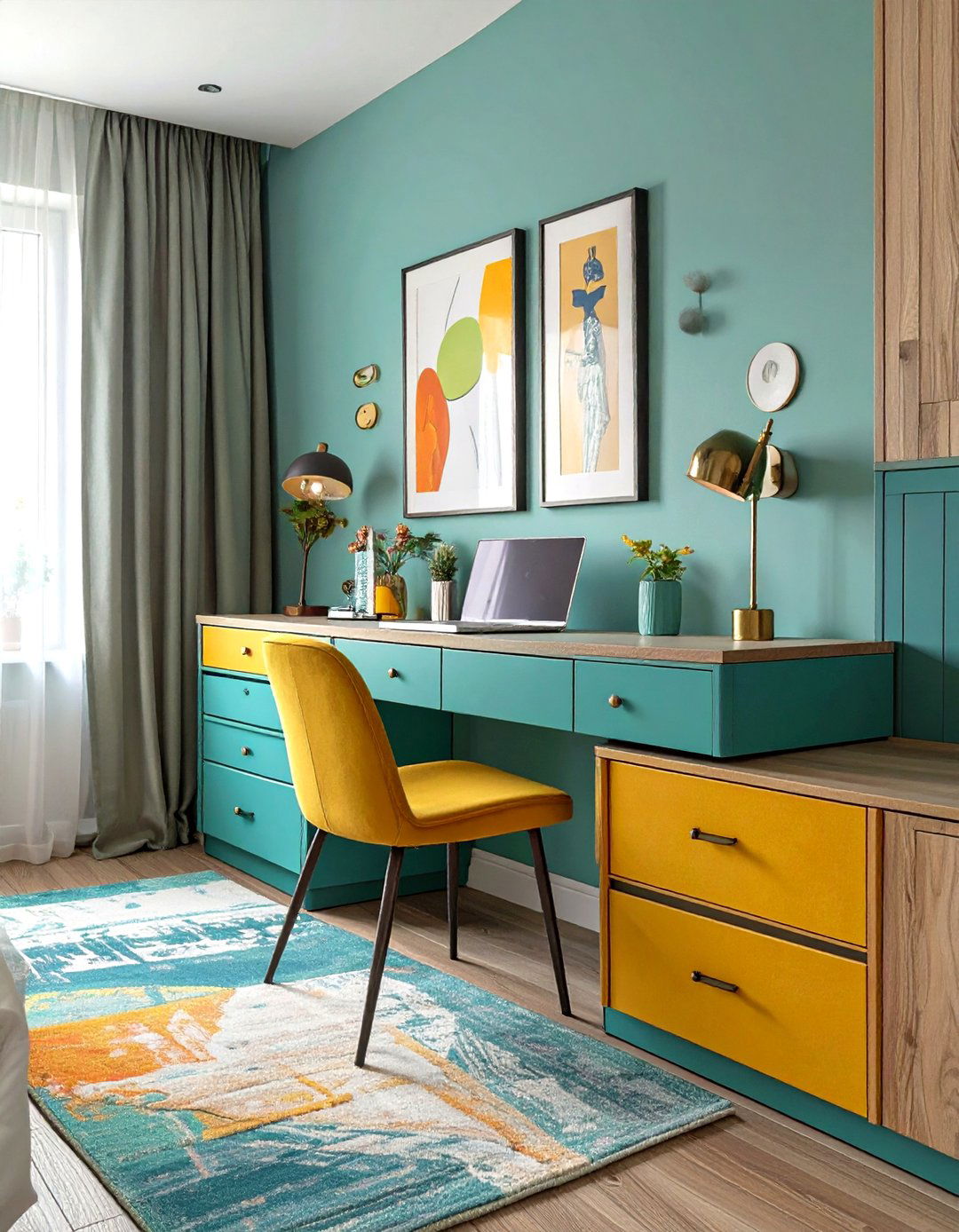 The Double Duty Dresser Desk - 30 home office guest room ideas