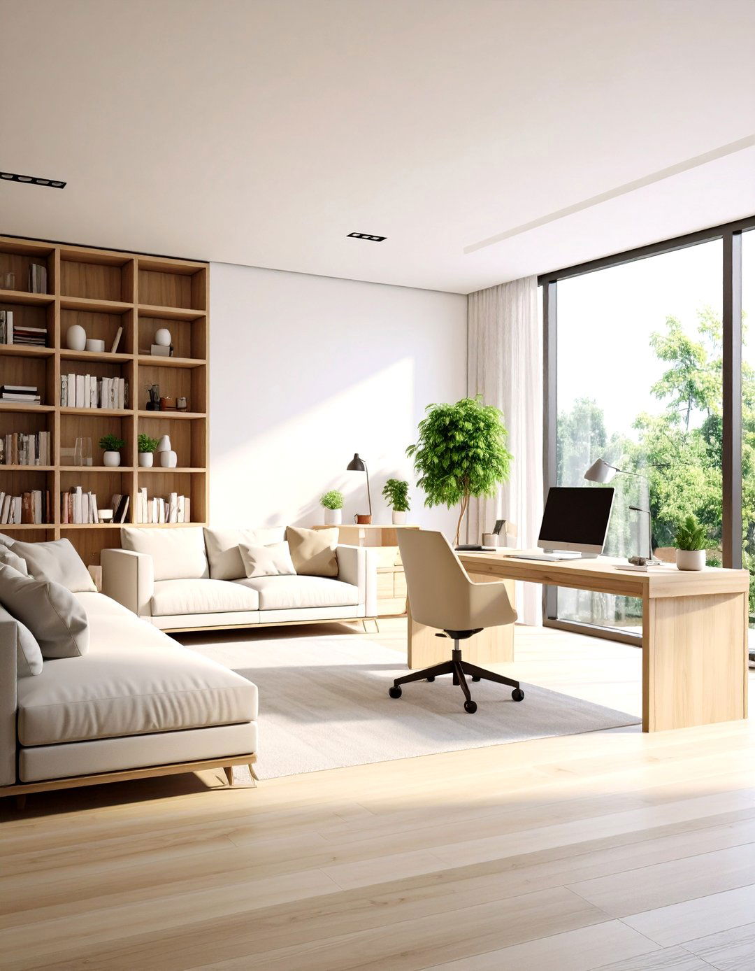 The Double Duty Family Room Office - 30 family room furniture ideas