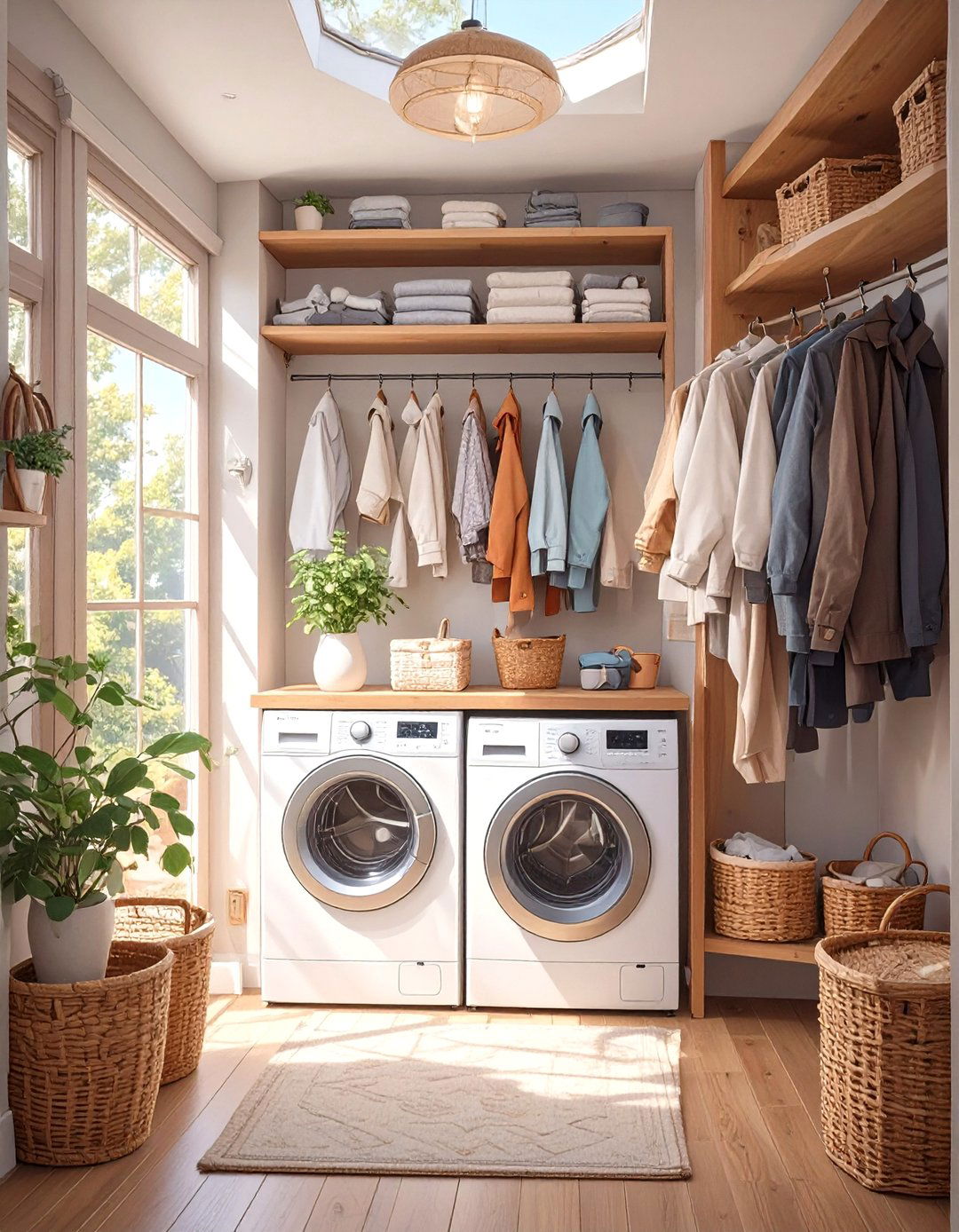 The Double Duty Laundry Nook - 30 coat closet ideas