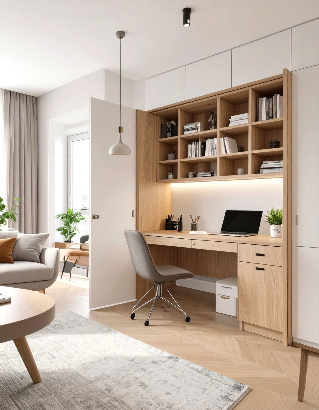 The Double Duty Living Room Home Office - 30 home office interior design ideas