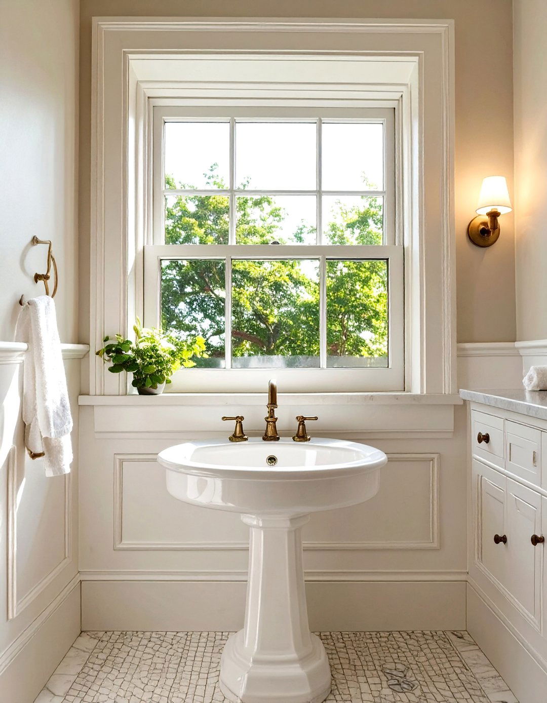 The Double Hung Window for Classic Charm - 30 bathroom window ideas