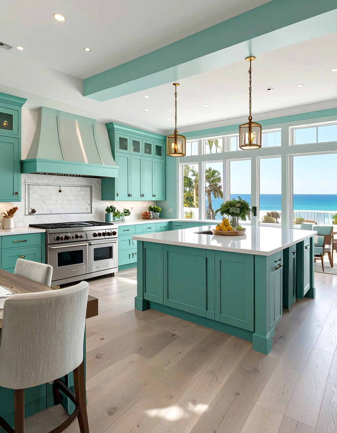 The Double Island Coastal Kitchen - 30 coastal kitchen ideas