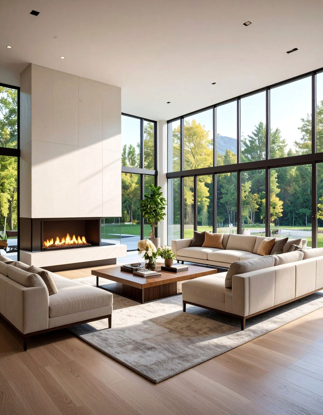The Double Sided Fireplace Living Room - 30 living room with fireplace ideas