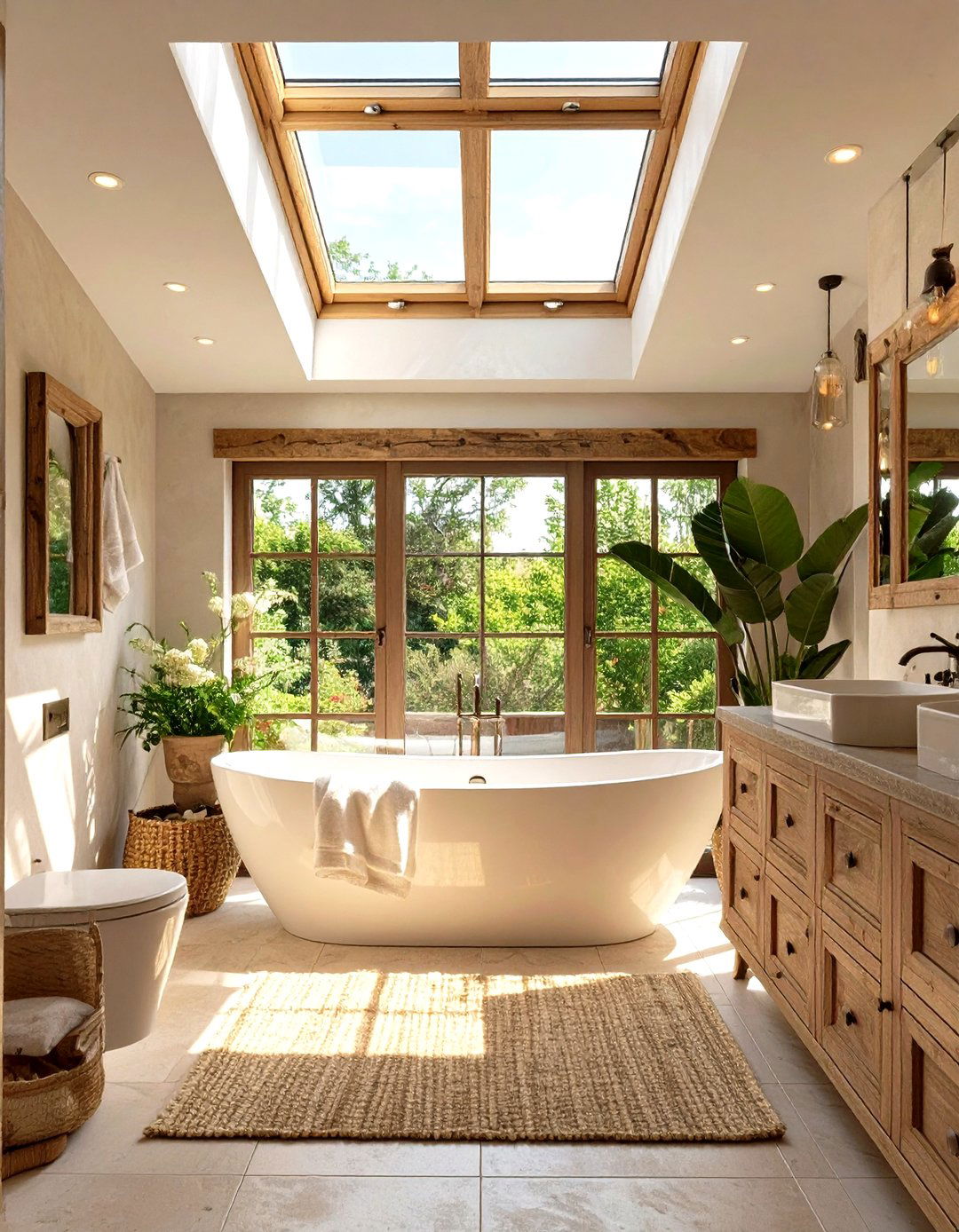 The Double Vanity Farmhouse Bathroom - 30 farmhouse rustic bathroom ideas