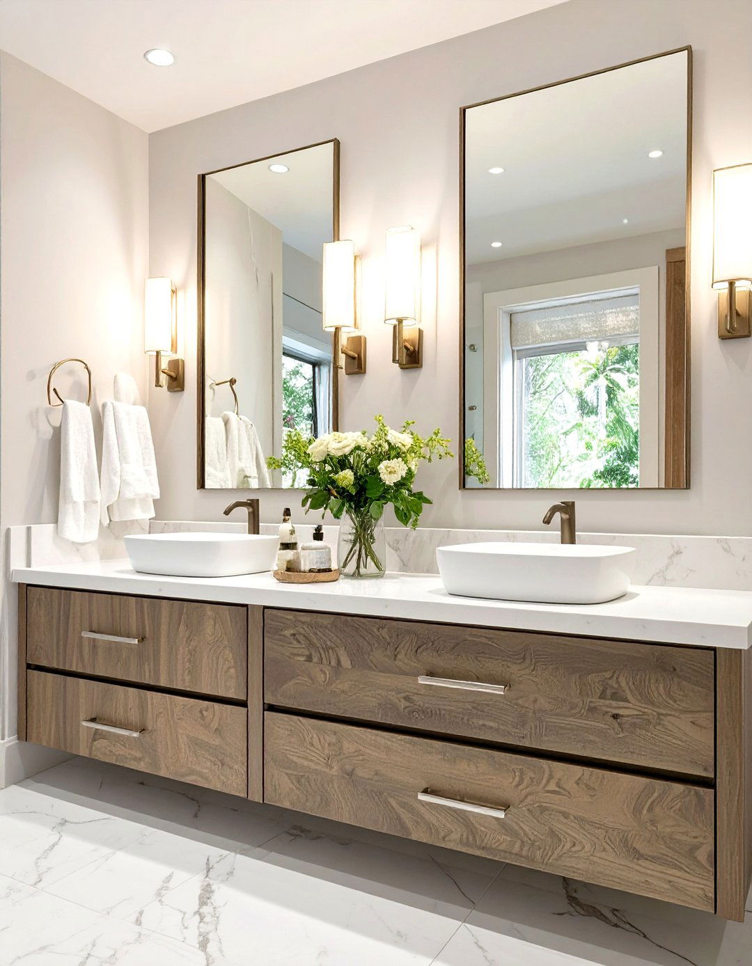 The Double Vanity Master Bathroom - 30 luxury modern luxury master bathroom ideas