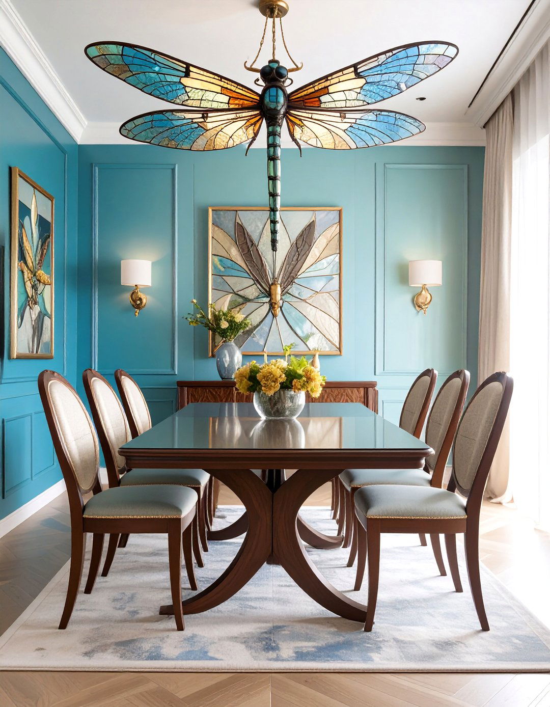 The Dragonfly Inspired Dining Room - 30 art nouveau interior design ideas