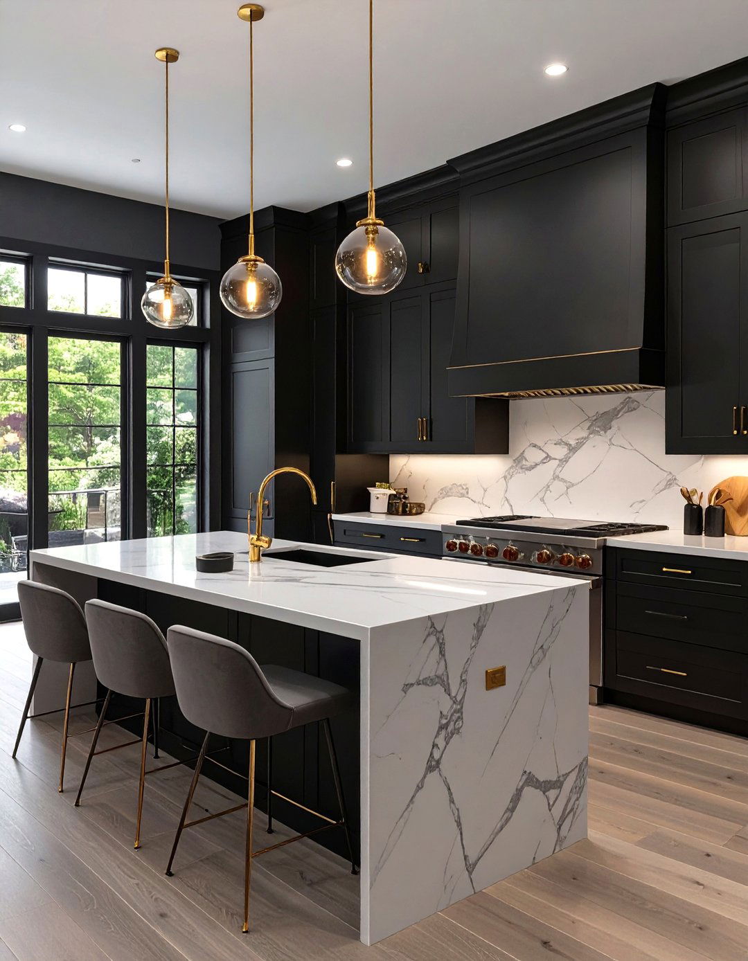 The Dramatic Black Kitchen - 30 lowes kitchen design ideas