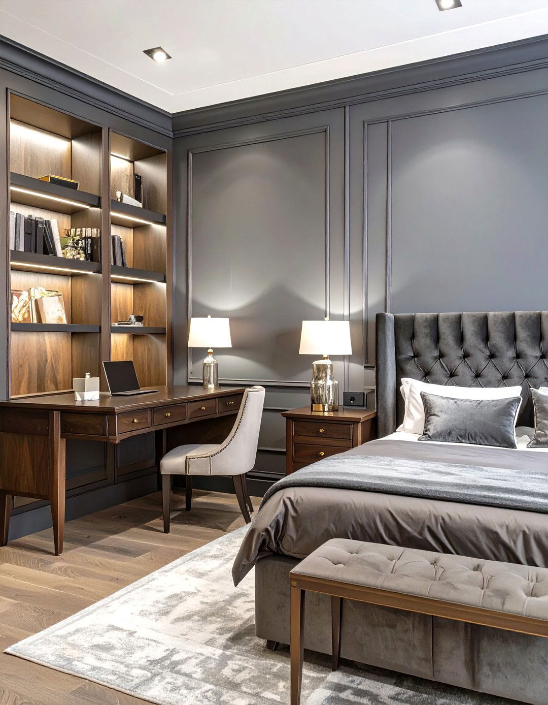 The Dramatic Dark Academia Theme - 30 guest room office ideas