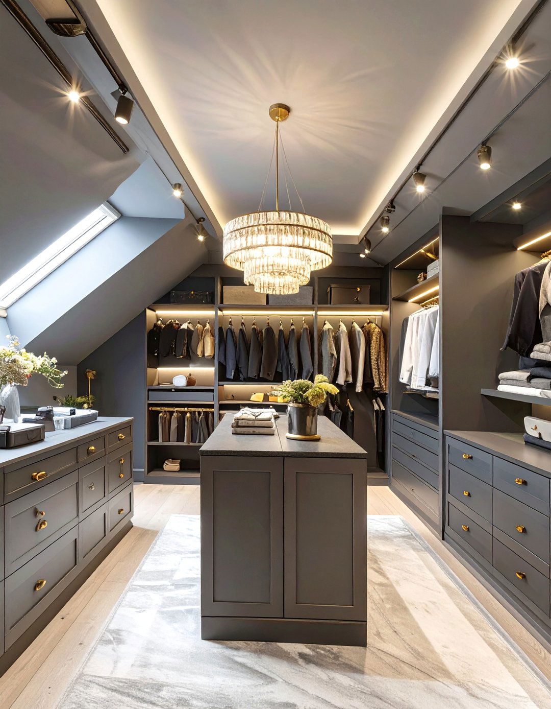 The Dramatic Dark Hued Closet - 30 attic closet ideas