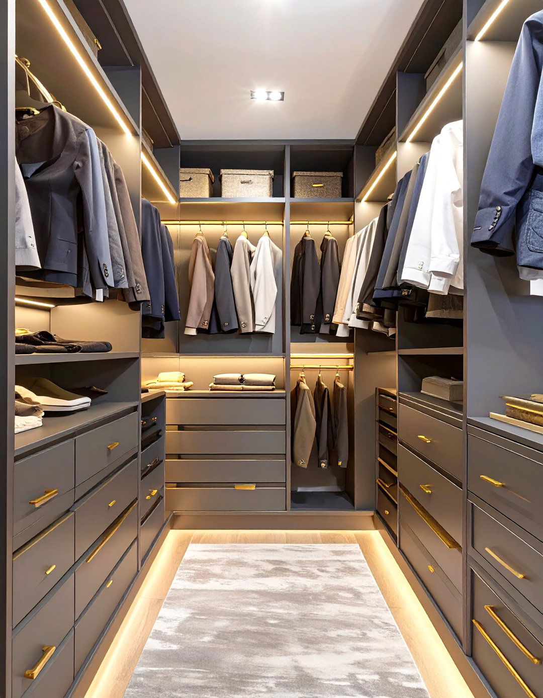 The Dramatic Dark Toned Closet - 30 organize closet ideas