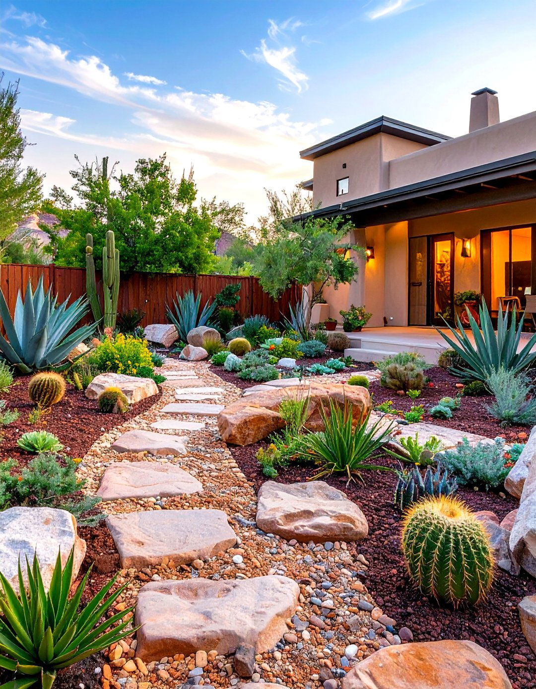 The Drought Tolerant Desertscape - 30 front yard decor ideas
