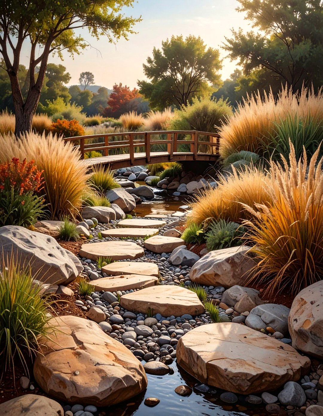 The Dry Creek Bed Feature - 30 commercial landscape design ideas