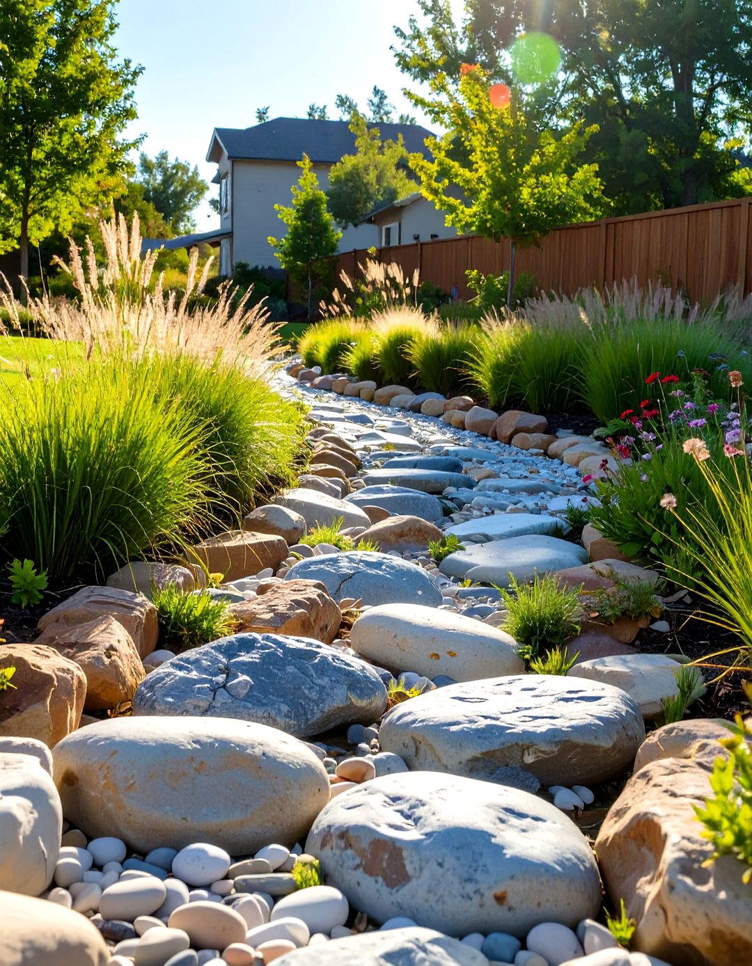 The Dry Creek Bed Landscape Design - 30 free landscape design ideas