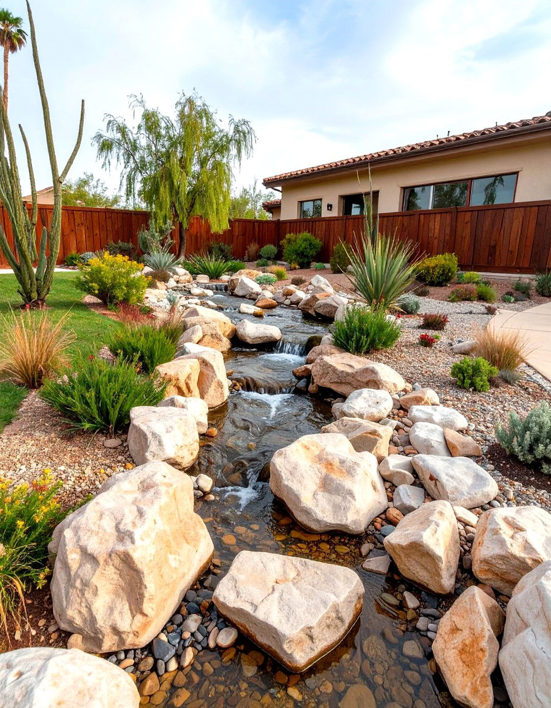 The Dry Creek Bed Landscape - 30 desert landscaping ideas
