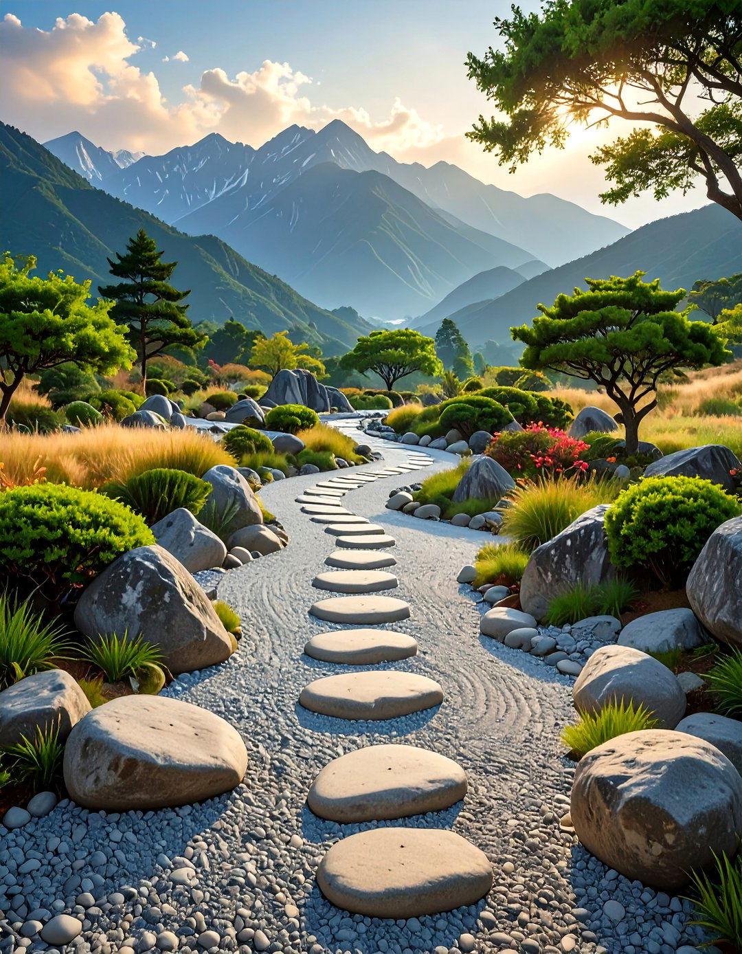 The Dry Riverbed Zen Garden - 30 ai zen garden design ideas