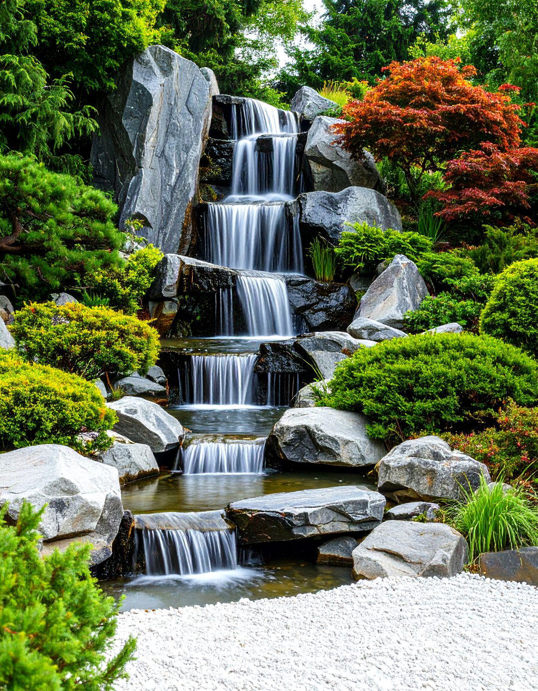 The Dry Waterfall Kare taki - 30 japanese garden ideas
