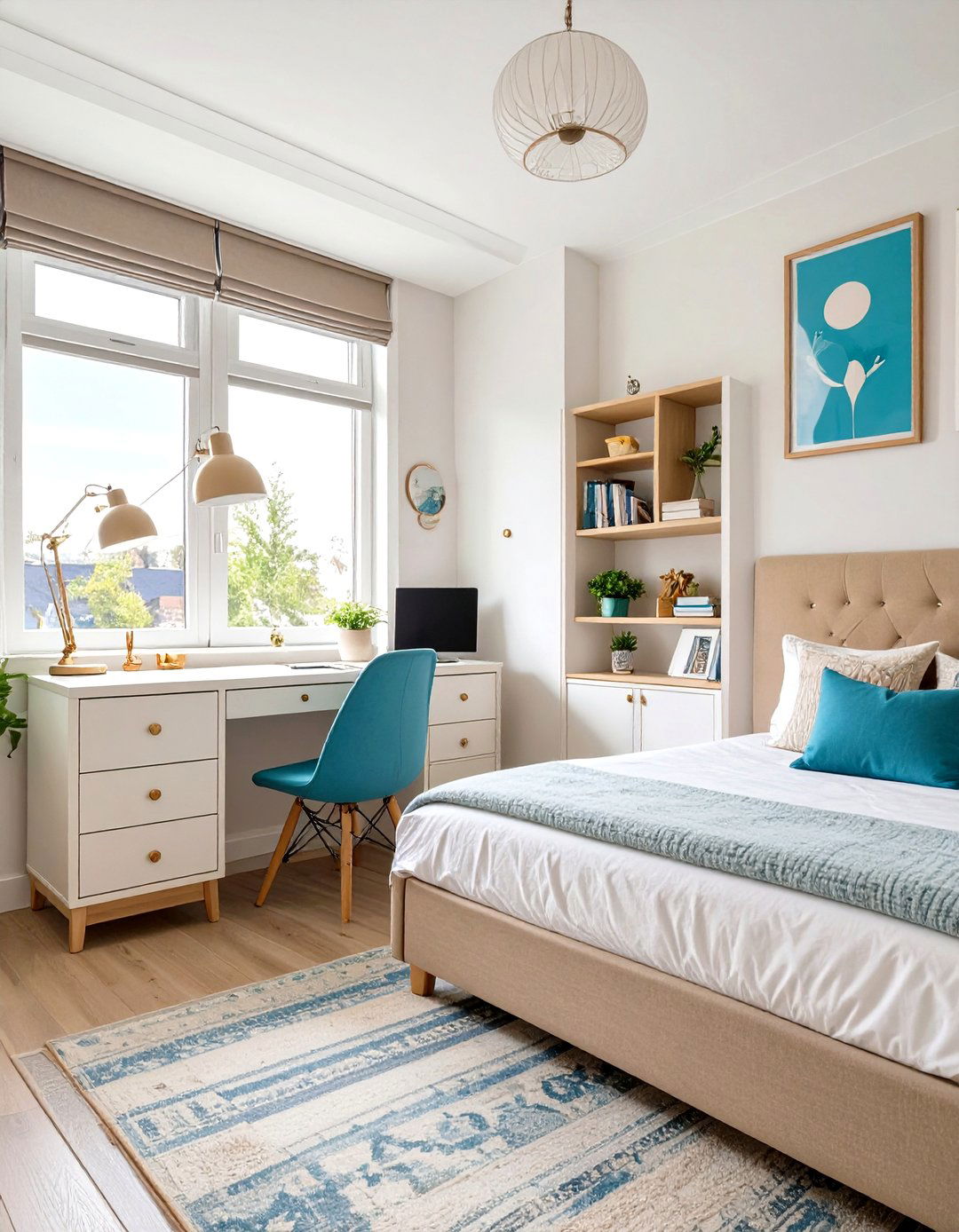 The Dual Purpose Guest Room Home Office - 30 home office organization ideas