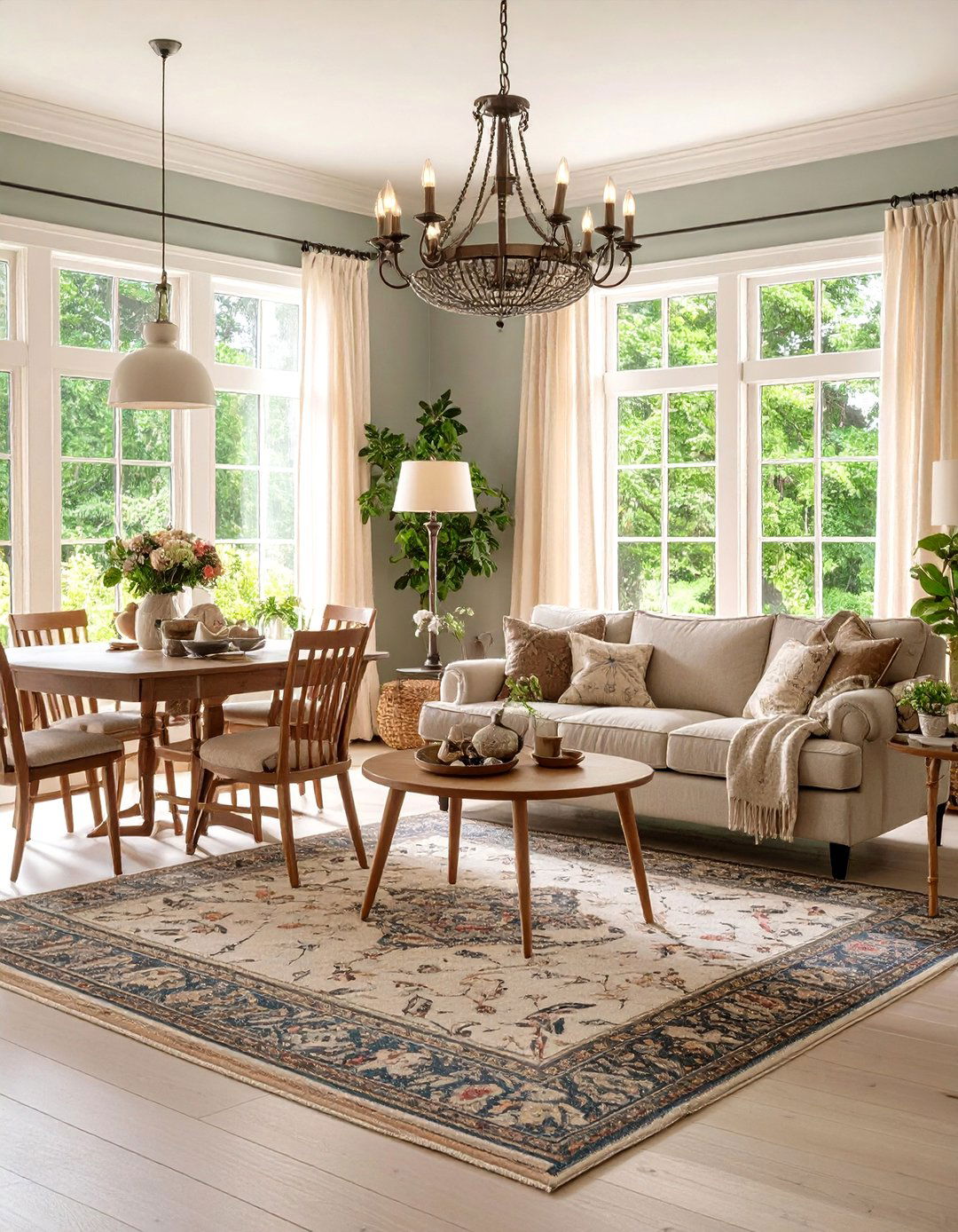 The Dual Purpose Living and Dining Room - 30 1940s interior design ideas