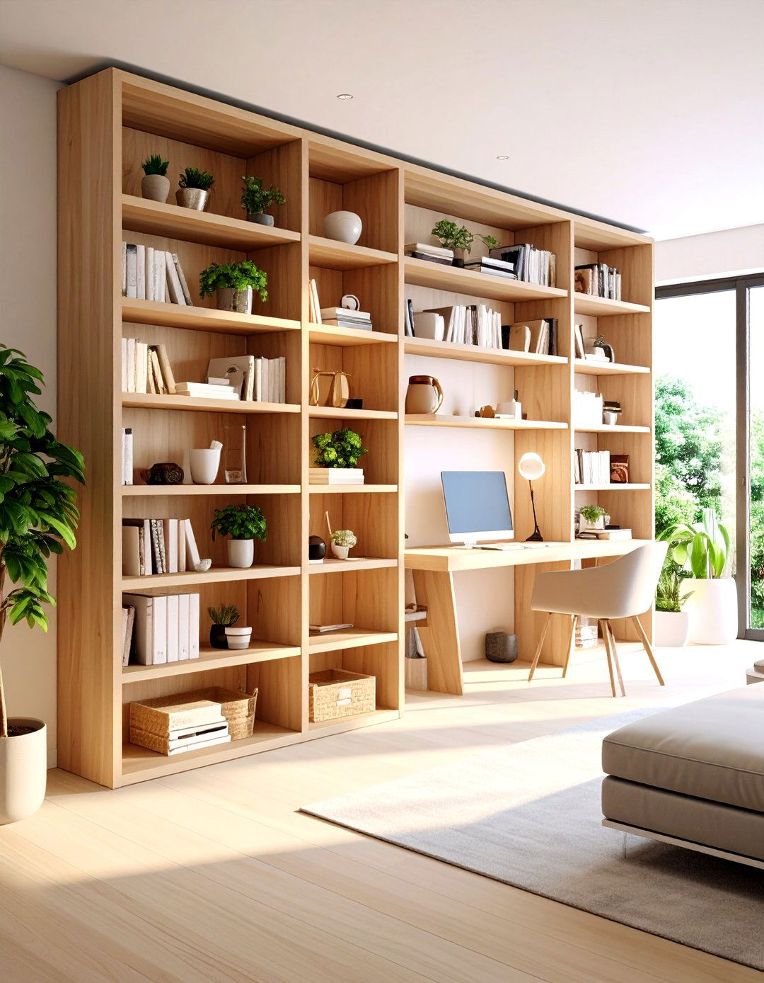 The Dual Sided Room Divider Bookcase - 30 home office storage ideas