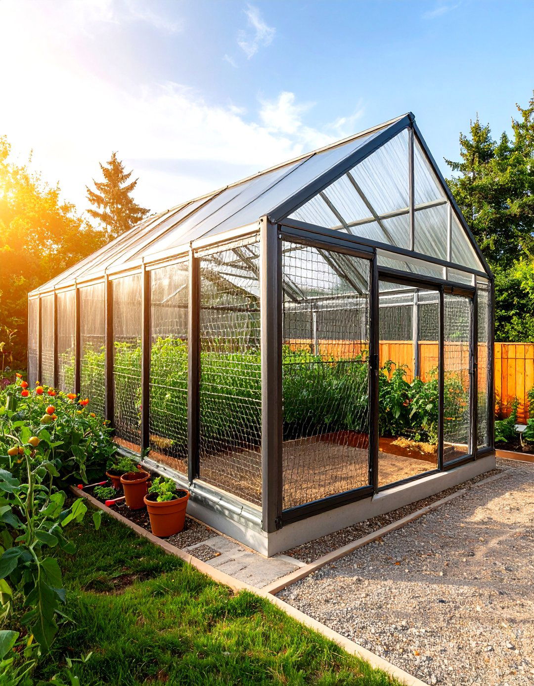 The Dual Use Greenhouse Batting Cage - 30 backyard batting cage ideas