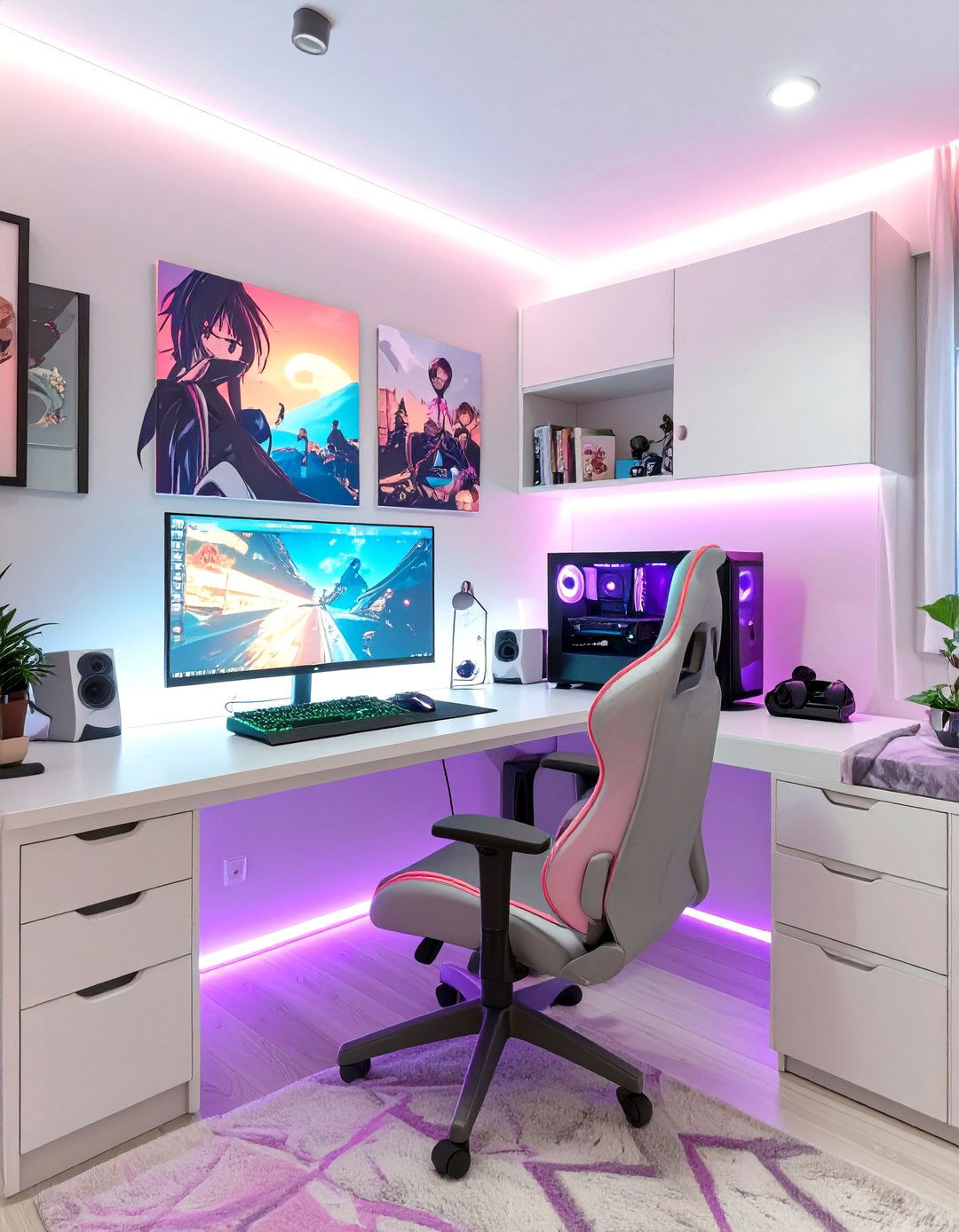 The E Girl Gamer Dorm Room - 30 dorm room ideas for girls