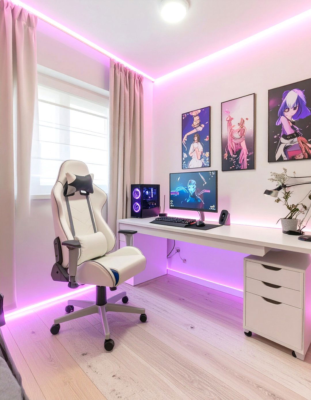 The E Girl Gamer Dorm Room - 30 dorm room decorating ideas