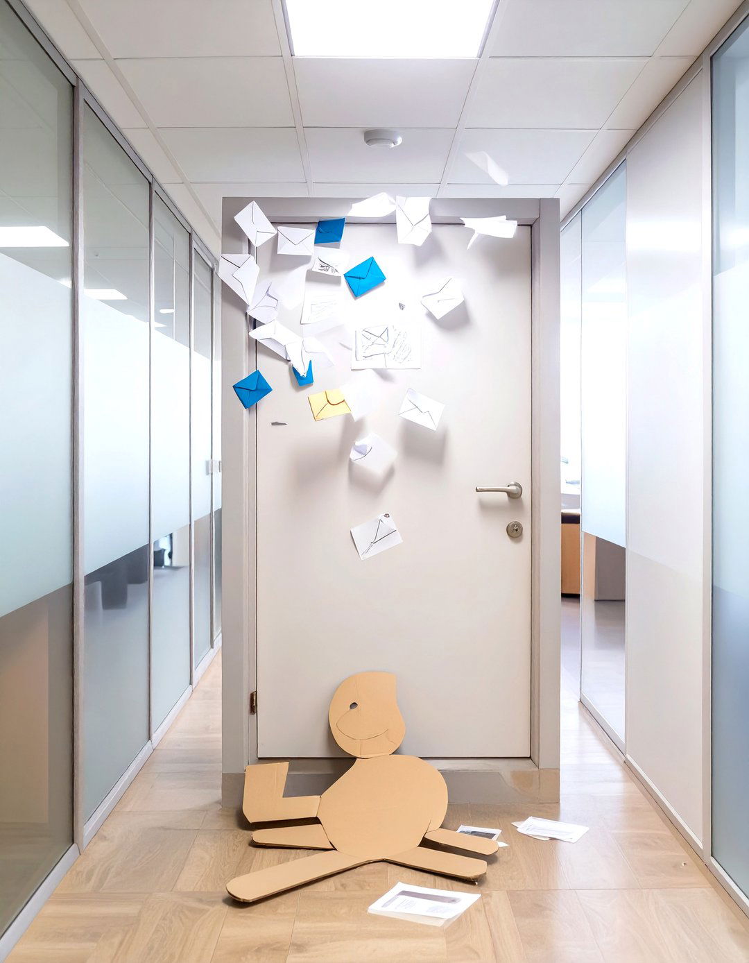 The E mail Inbox Avalanche - 30 office funny  door decorating contest ideas