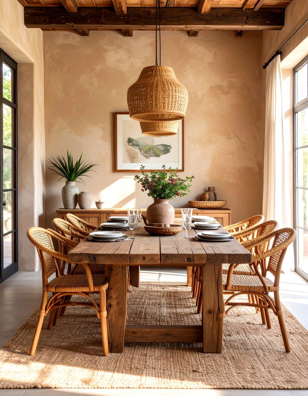 The Earthen Plaster Dining Room - 30 best eco-friendly home decor ideas