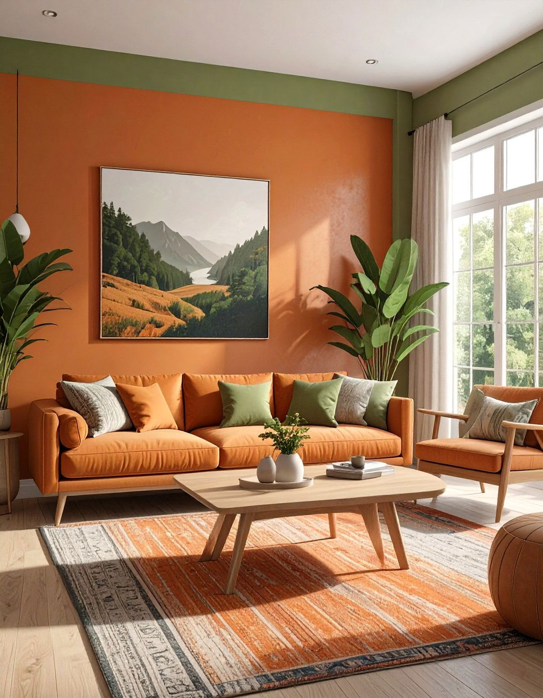 The Earthy Color Palette Living Space - 30 midcentury modern interior design ideas