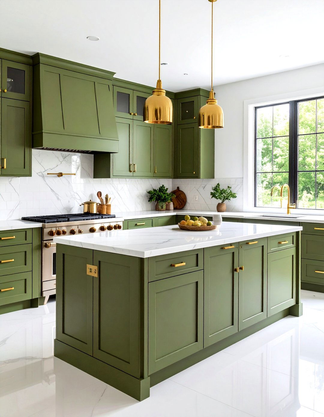 The Earthy Green Cabinet Kitchen - 30 earthy boho kitchen ideas