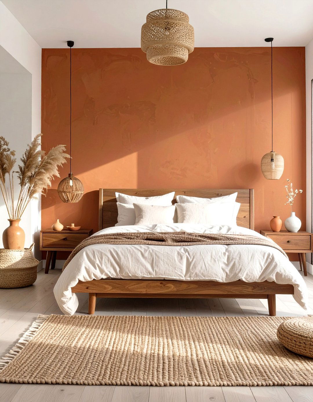 The Earthy Terracotta Tones Bedroom - 30 mid century modern bedroom ideas