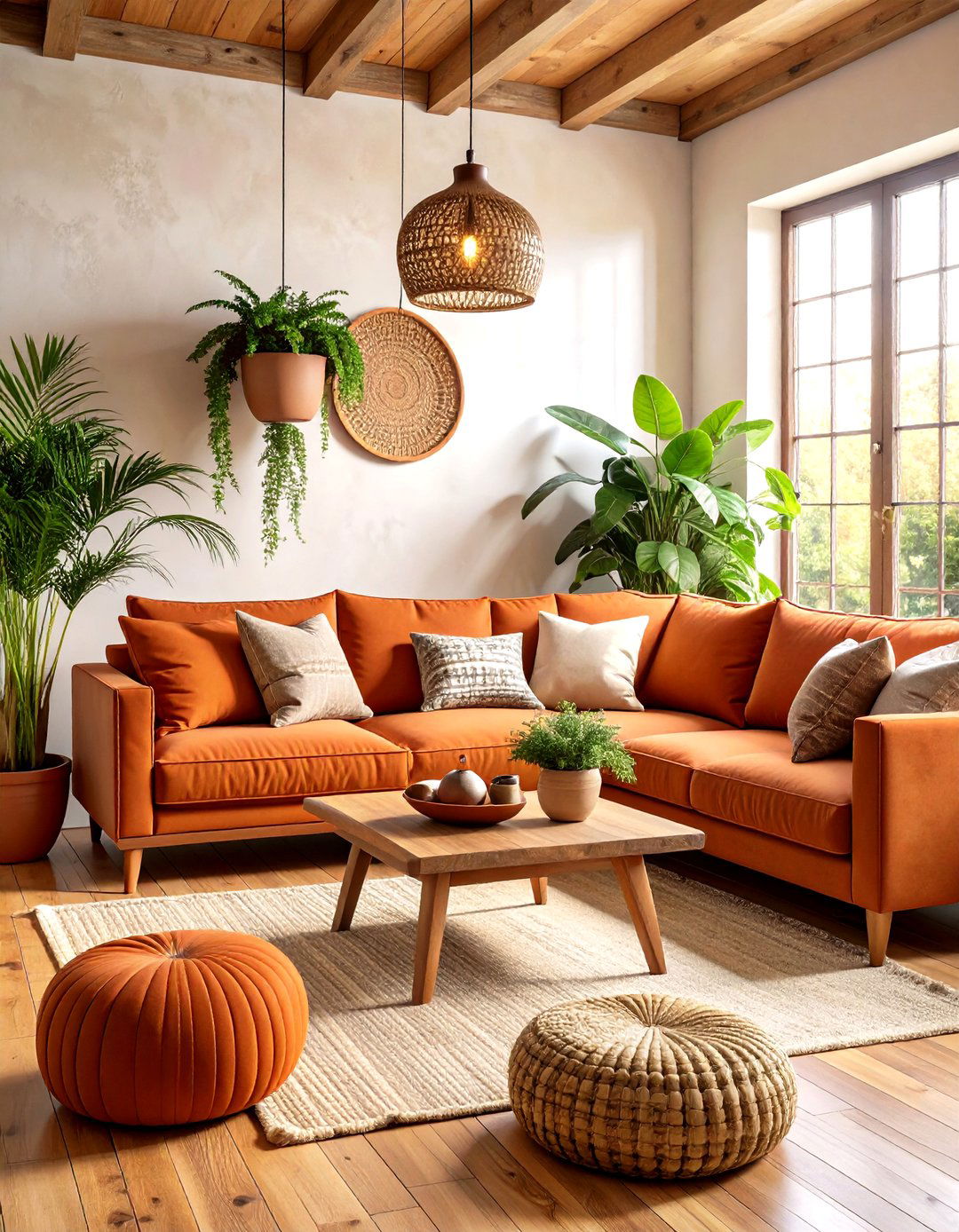 The Earthy Tones and Terracotta Living Room - 30 living room fall decor ideas