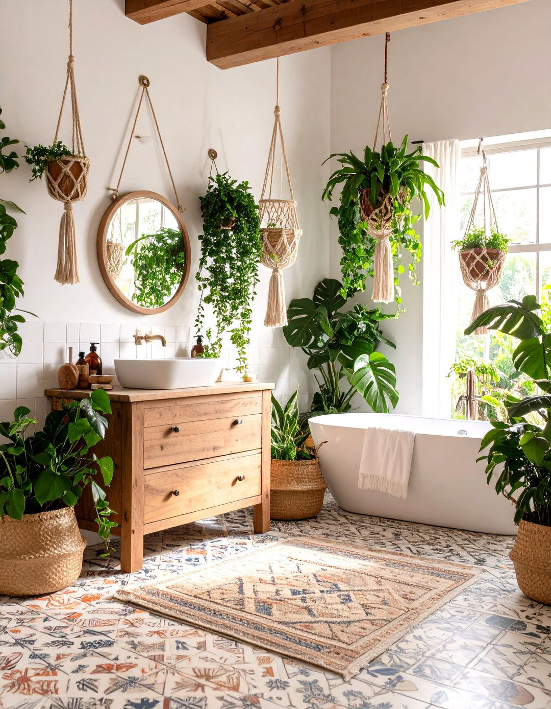 The Eclectic Bohemian Bathroom - 30 limited space small bathroom designs with shower