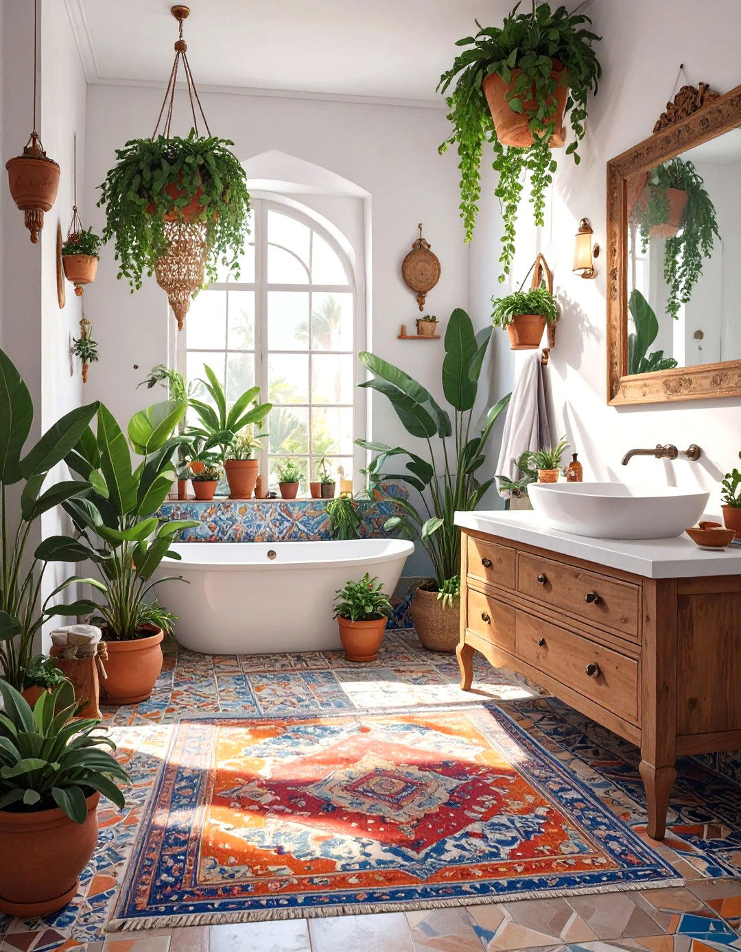 The Eclectic Bohemian Bathroom - 30 bathroom decorating ideas