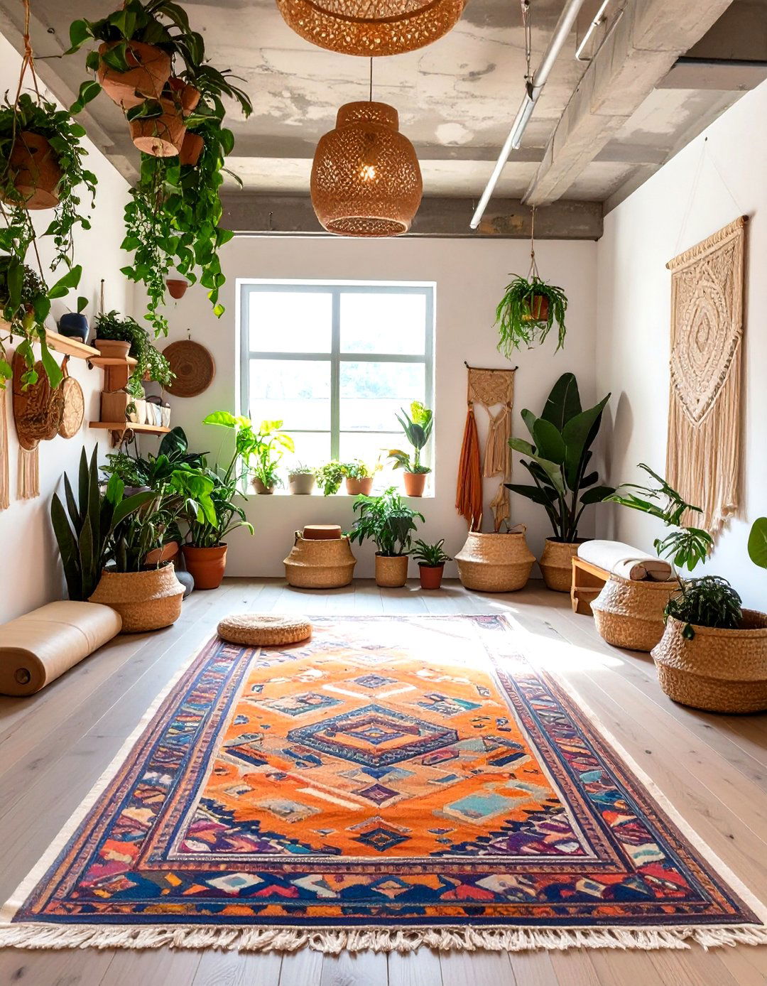 The Eclectic Bohemian Gym - 30 basement gym ideas