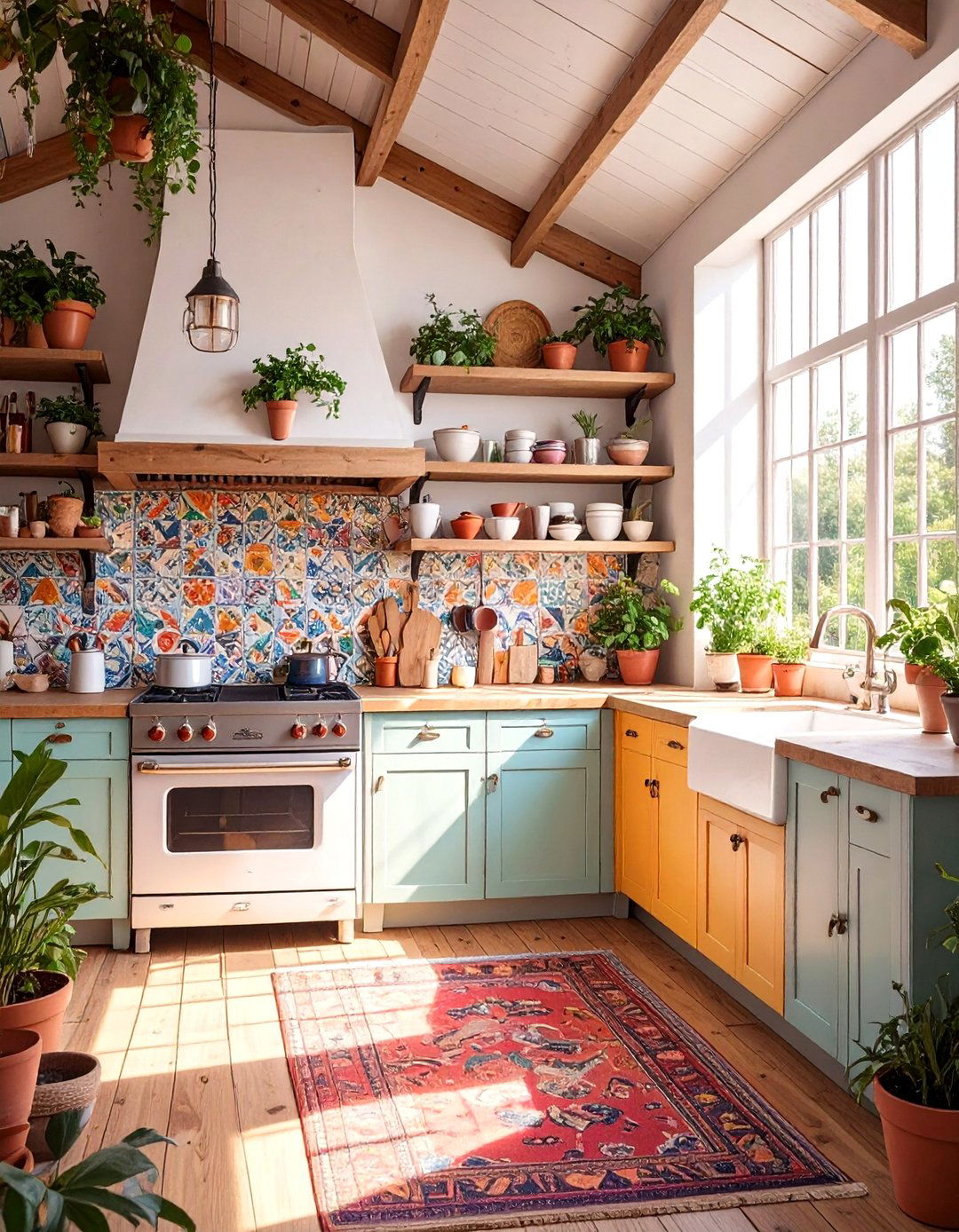 The Eclectic Bohemian Kitchen - 30 barndominium kitchen ideas