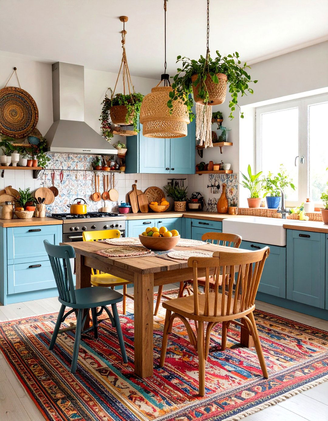 The Eclectic Bohemian Kitchen Gathering Spot - 30 eat in kitchen ideas