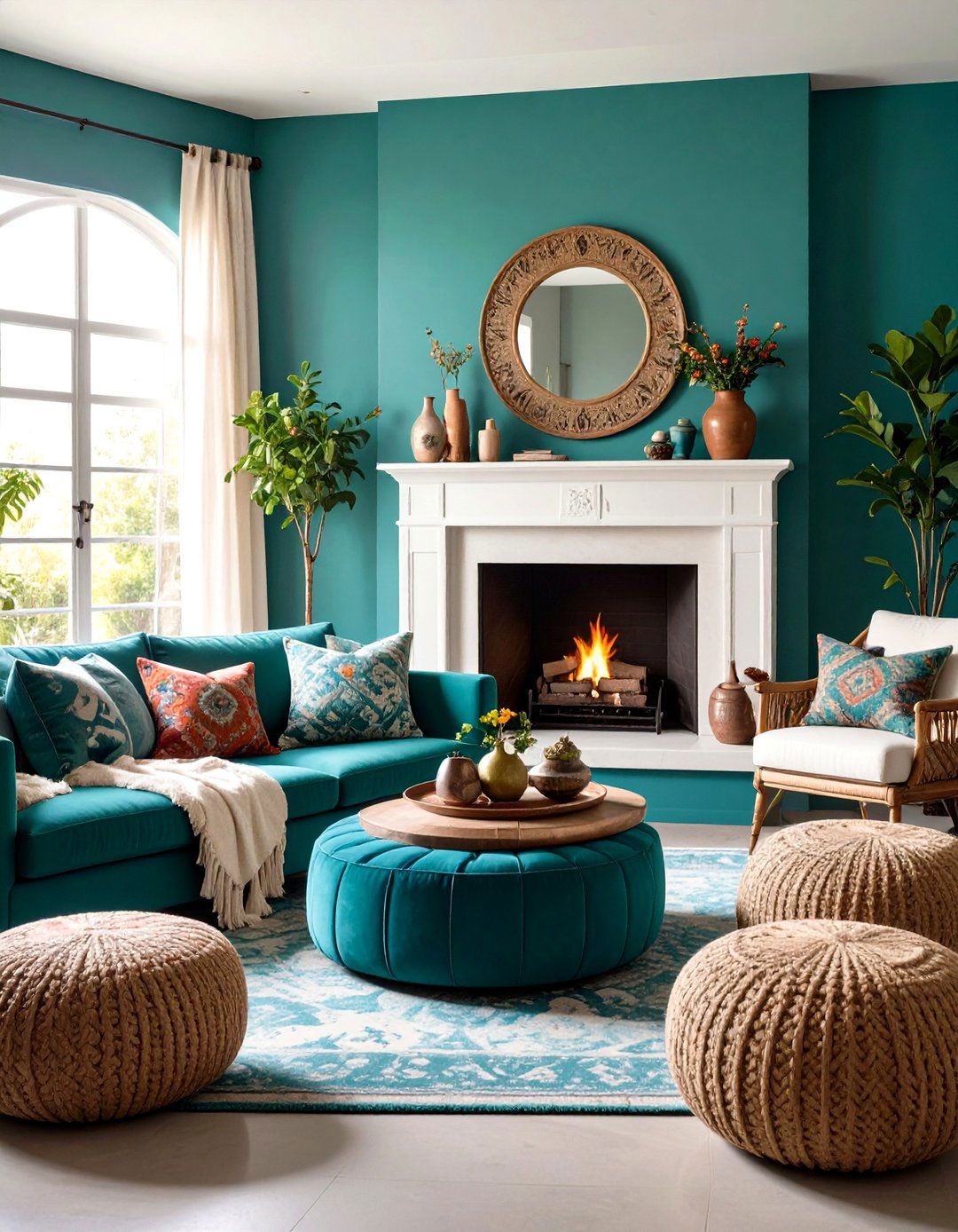 The Eclectic Bohemian Living Room Fireplace - 30 living room with fireplace decor ideas