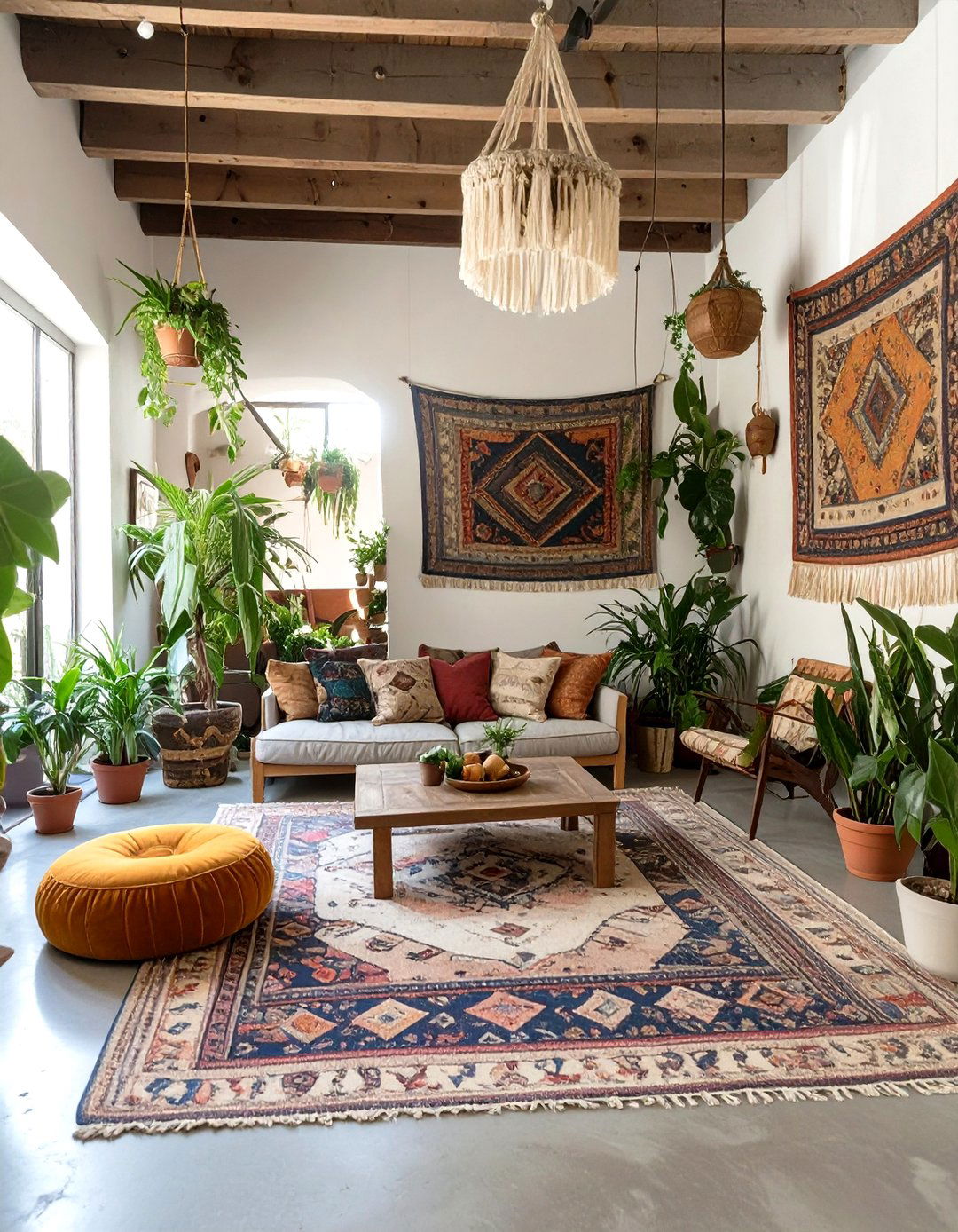 The Eclectic Bohemian Lounge - 30 basement finishing ideas