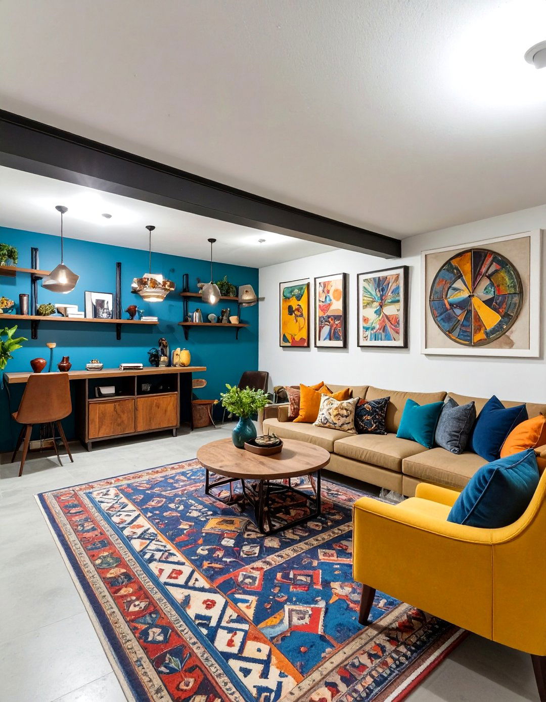 The Eclectic Collectors Basement Haven - 30 basement apartment ideas