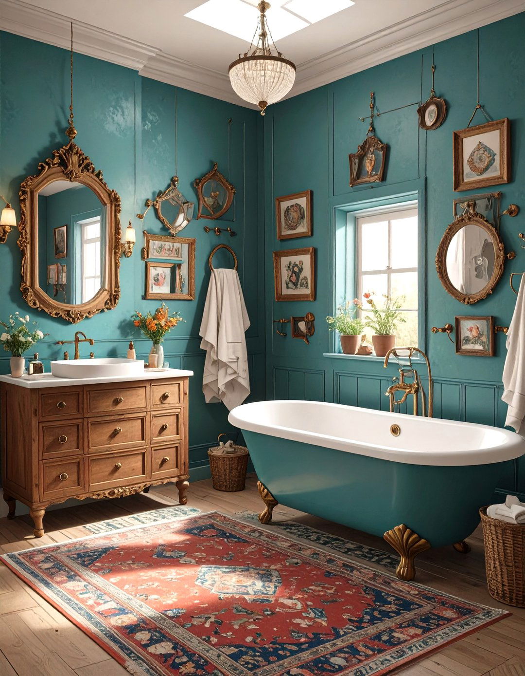The Eclectic Collectors Bathroom - 30 dark bathroom ideas