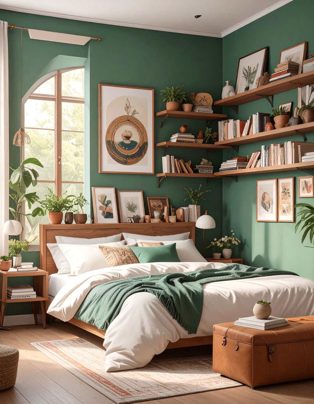 The Eclectic Collectors Dark Green Bedroom - 30 dark green bedroom ideas