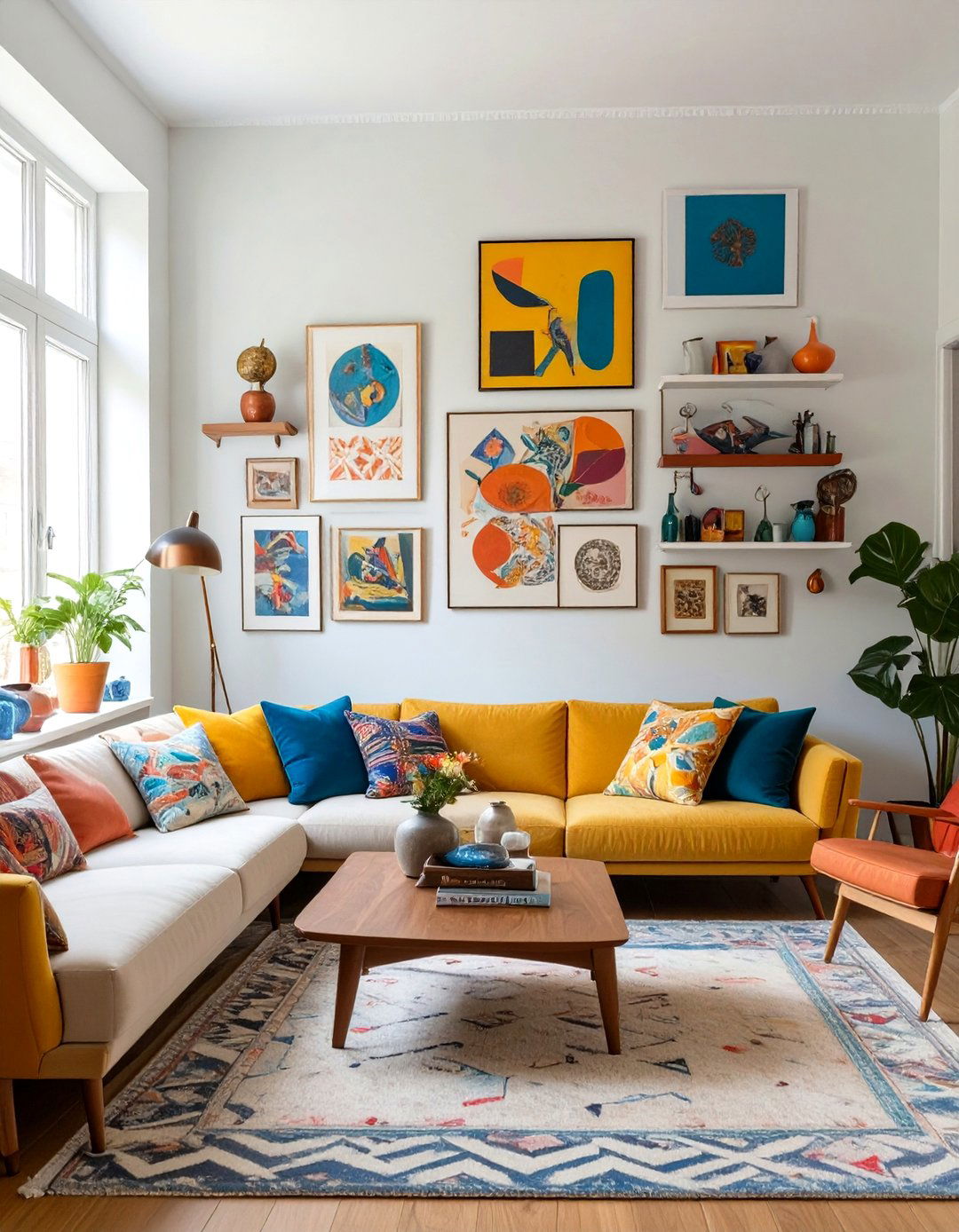 The Eclectic Collectors Living Room - 30 cozy apartment living room ideas