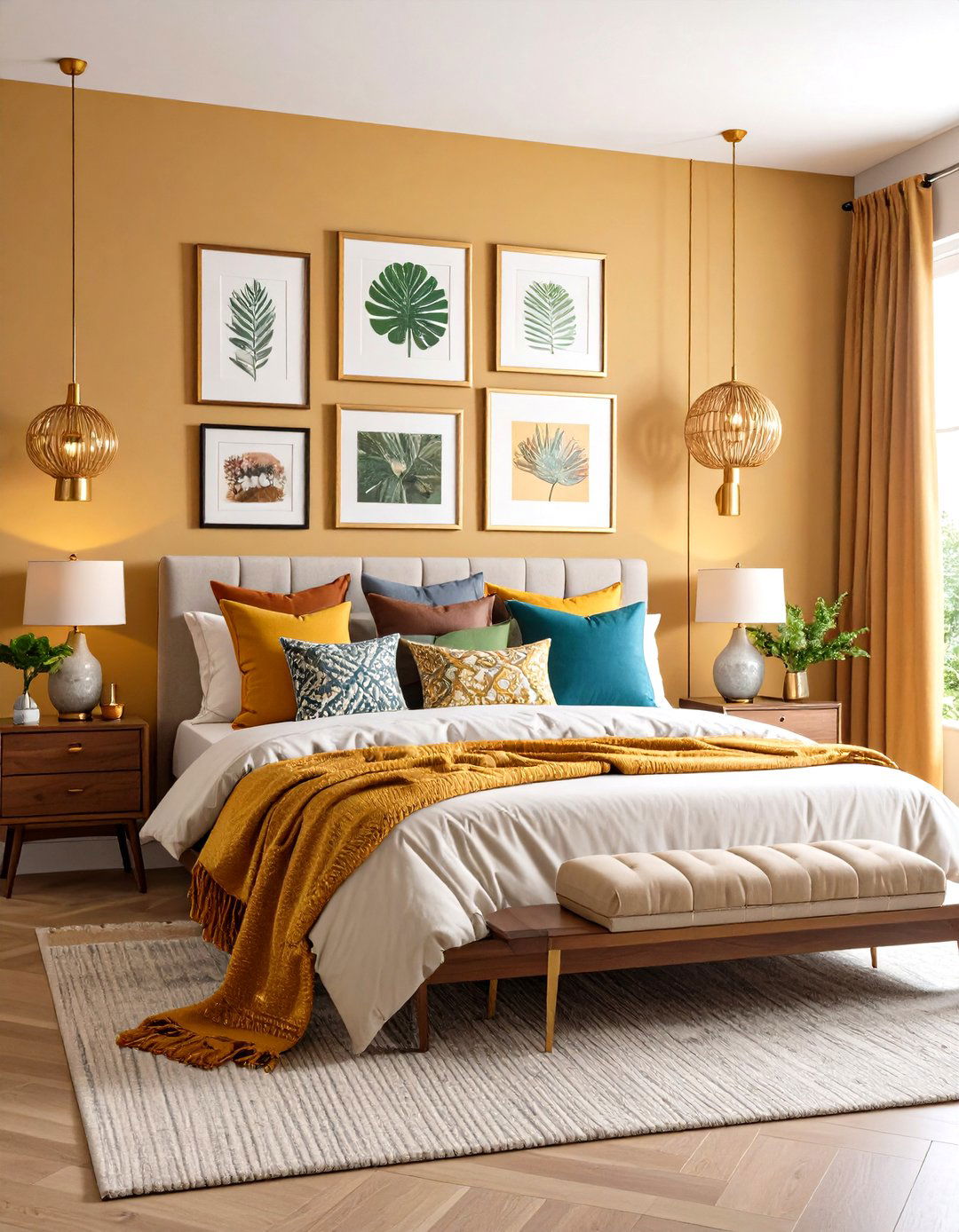 The Eclectic Gallery Wall Bedroom - 30 diy bedroom ideas