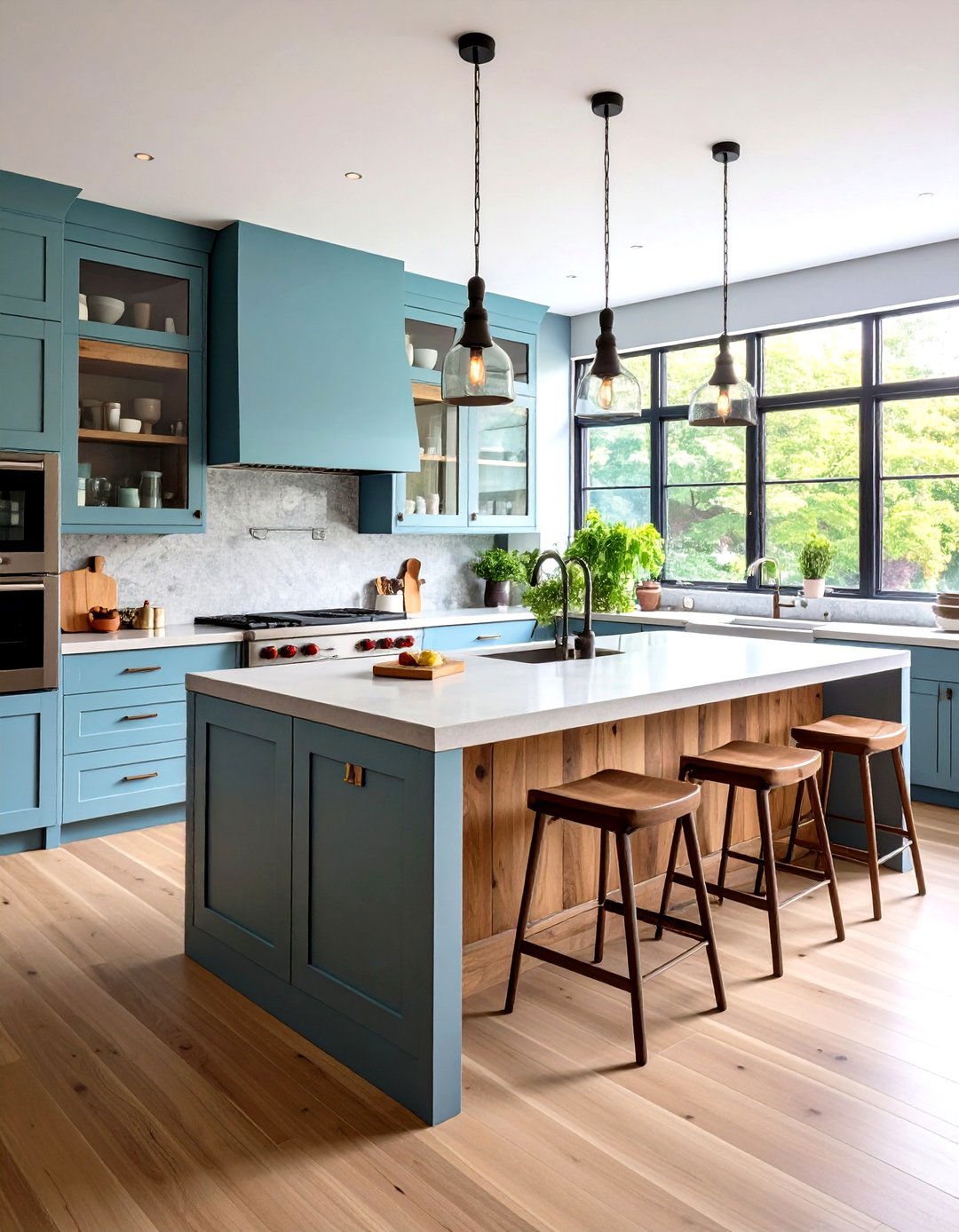 The Eclectic Mixed Material Peninsula - 30 kitchen peninsula ideas