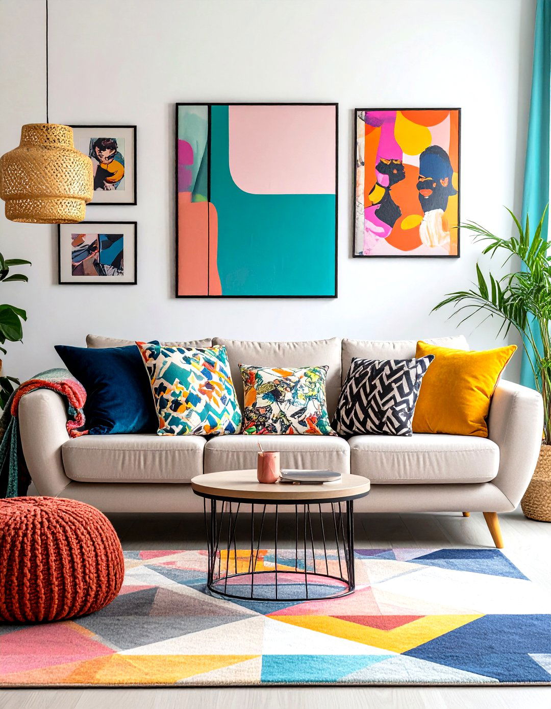 The Eclectic Pop Art Living Room - 30 eclectic living room ideas