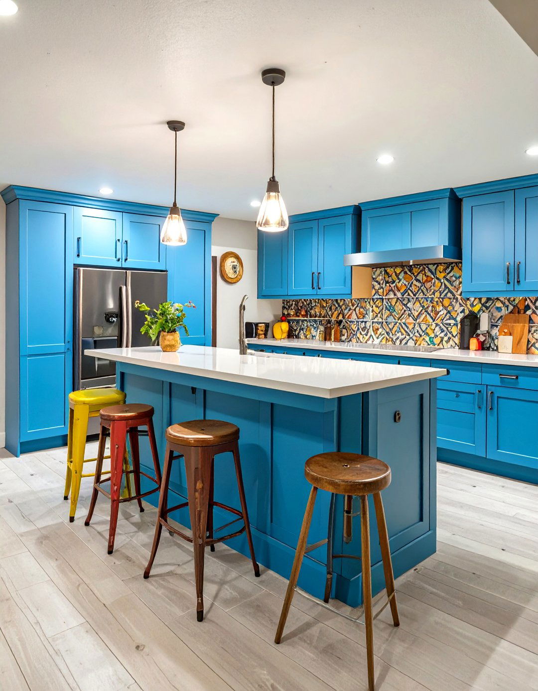 The Eclectic and Colorful Basement Bar - 30 basement wet bar ideas