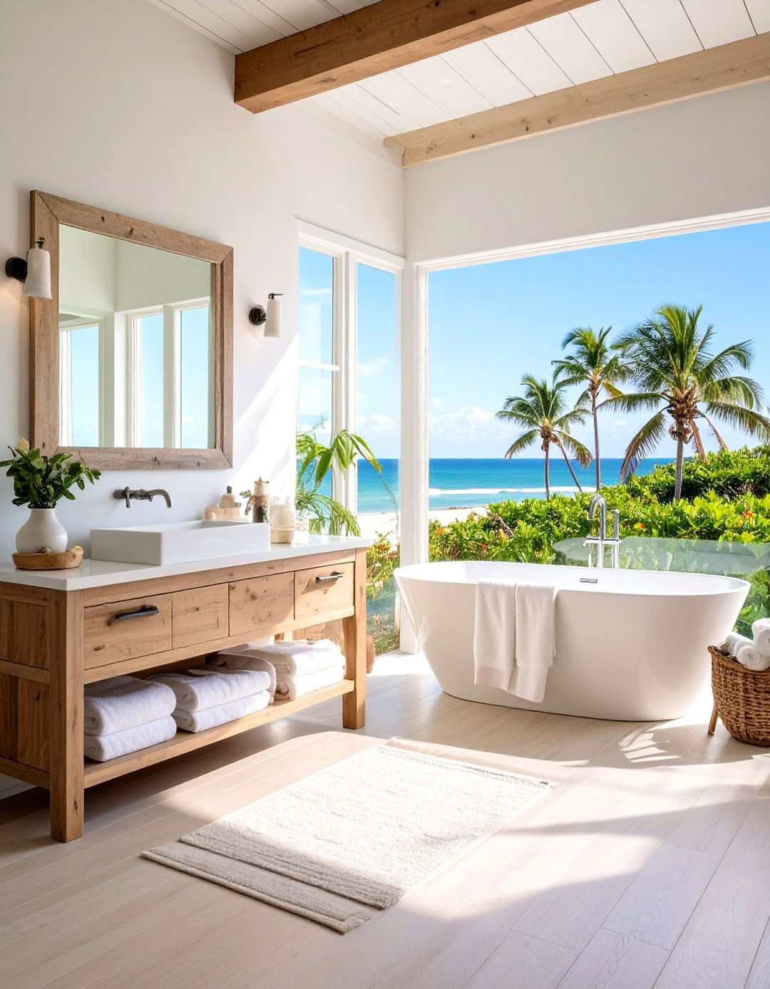 The Eco Conscious Coastal Bathroom - 30 ai coastal bathroom ideas