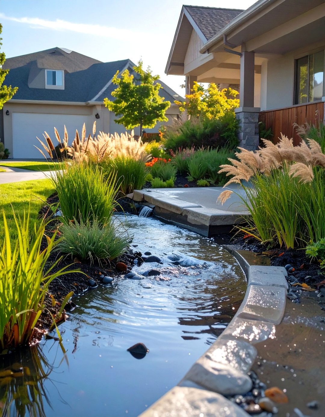 The Eco Friendly Rain Garden - 30 curb appeal front yard landscaping ideas