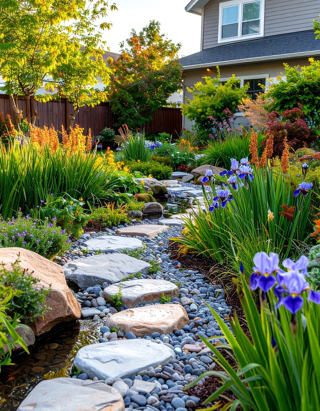 The Eco Friendly Rain Garden - 30 front house landscaping ideas